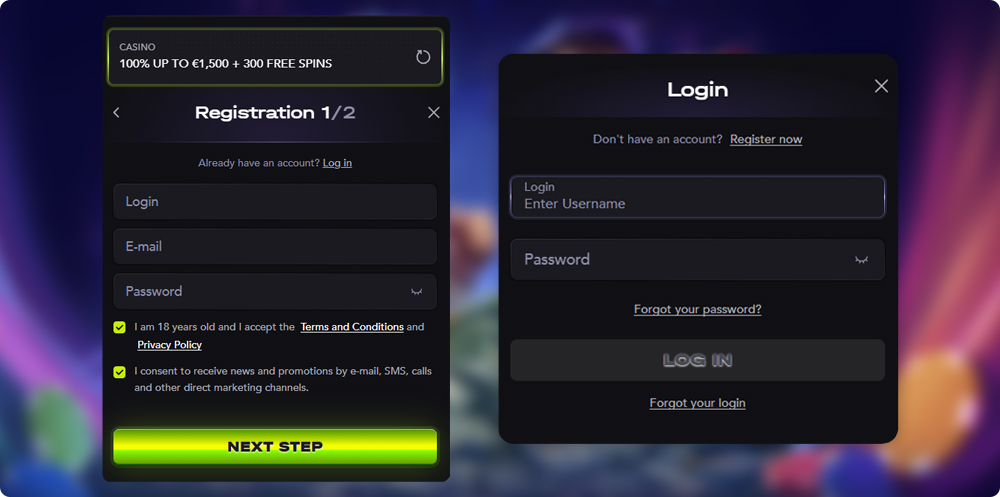 MadCasino Login and Registration